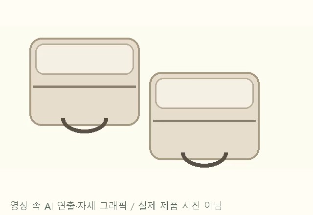 영상에서 본 압축 파우치 안내 이미지