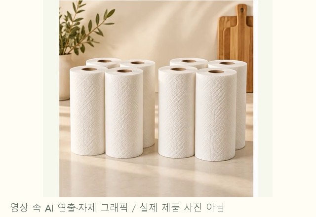 영상에서 본 키친타올 8롤 안내 이미지