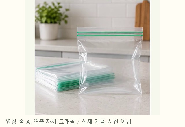 영상에서 본 지퍼백 100매 안내 이미지
